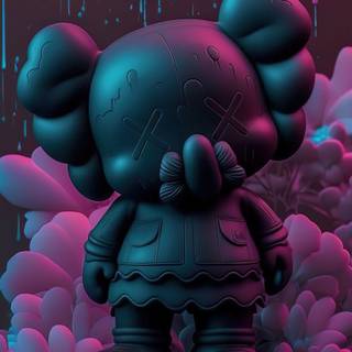 Purple Kaws wallpaper