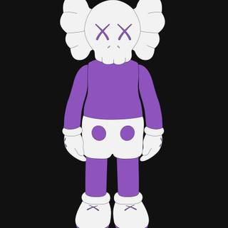 Purple Kaws wallpaper