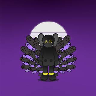 Purple Kaws wallpaper