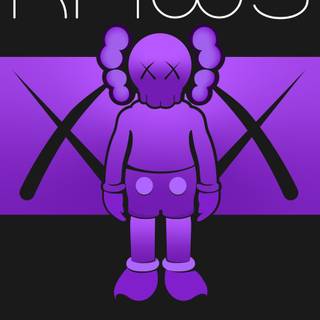 Purple Kaws wallpaper