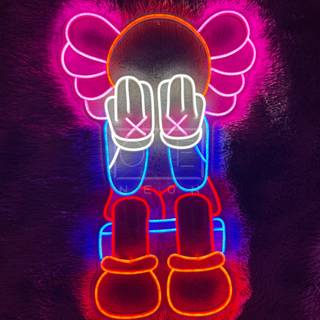 Purple Kaws wallpaper