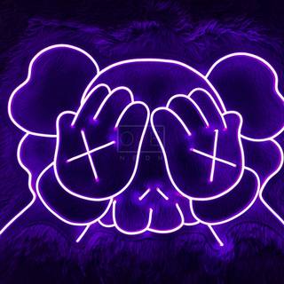 Purple Kaws wallpaper