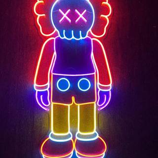 Purple Kaws wallpaper