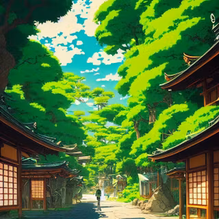 Green Japan wallpaper