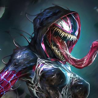 Venom girl art wallpaper