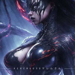 Venom girl art wallpaper