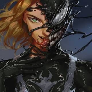 Venom girl art wallpaper