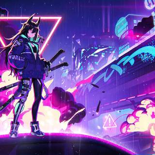 Girls samurai PC wallpaper