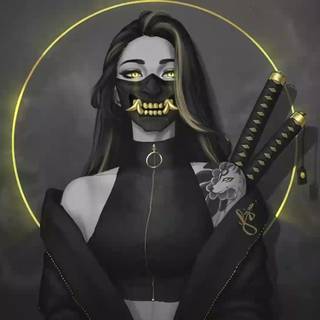 Girls samurai PC wallpaper