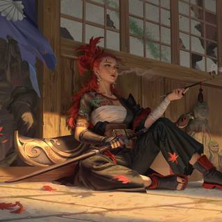 Girls samurai PC wallpaper