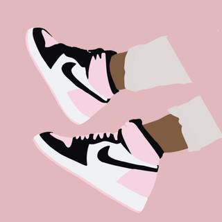 Pink Nike shoes wallpaper