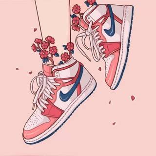Pink Nike shoes wallpaper