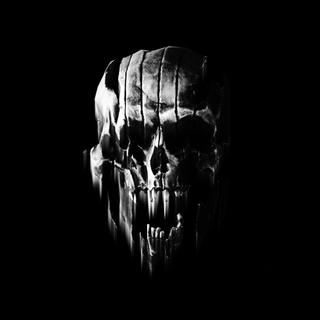 4k black skull wallpaper