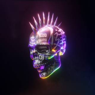 4k black skull wallpaper