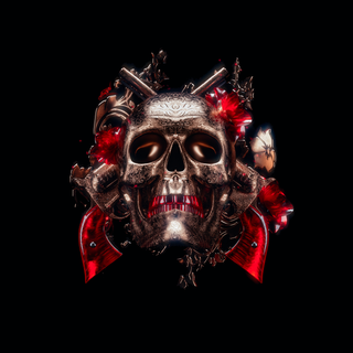 4k black skull wallpaper
