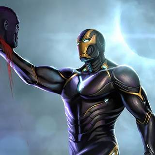 Iron Man and Thanos 4k wallpaper