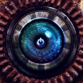 Mechanical eye wallpaper
