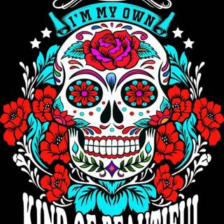 Sugar skull girly wallpaper