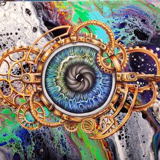 Mechanical eye wallpaper