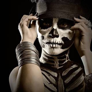 Sugar skull girly wallpaper