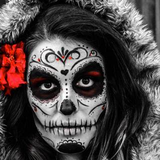 Sugar skull girly wallpaper