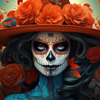 Sugar skull girly wallpaper