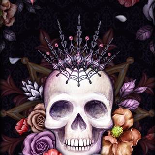 Sugar skull girly wallpaper