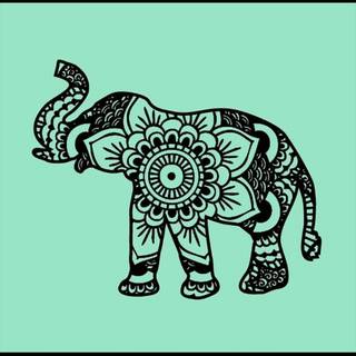 Green elephant wallpaper