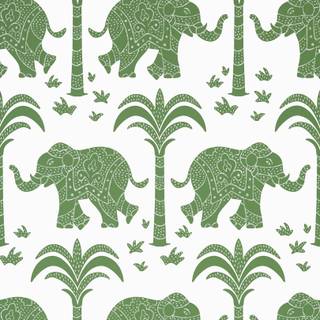 Green elephant wallpaper
