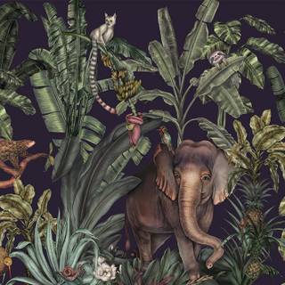 Green elephant wallpaper