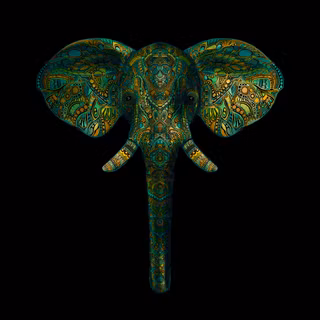 Green elephant wallpaper