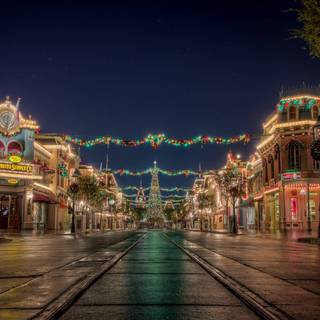 Christmas street wallpaper