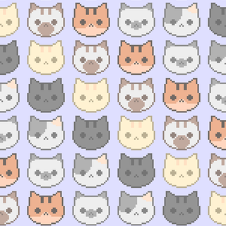Pixel art cat wallpaper