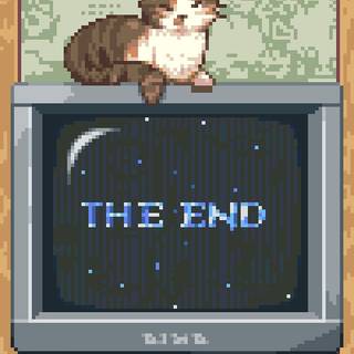 Pixel art cat wallpaper