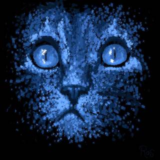 Pixel art cat wallpaper