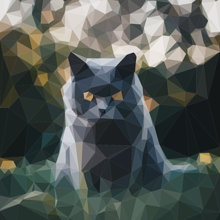 Pixel art cat wallpaper