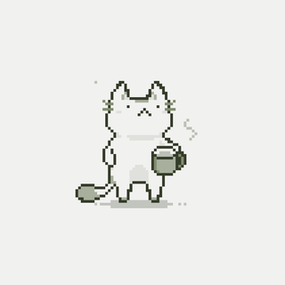 Pixel art cat wallpaper
