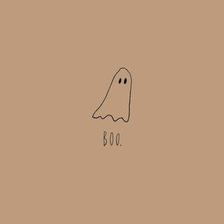 Aesthetic ghost Halloween wallpaper