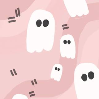 Aesthetic ghost Halloween wallpaper
