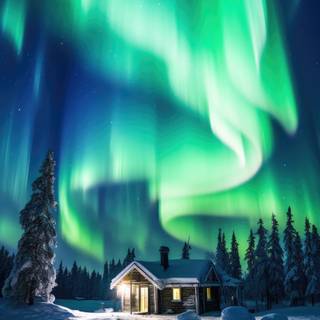 Aurora winter wallpaper