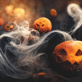 Halloween pumpkins scary wallpaper