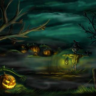 Halloween art laptop wallpaper