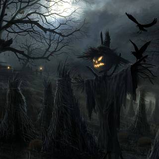 Halloween art laptop wallpaper
