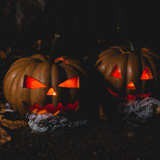 Halloween pumpkins scary wallpaper