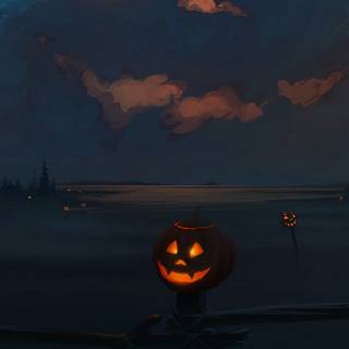 Halloween art laptop wallpaper