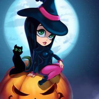 Halloween art laptop wallpaper