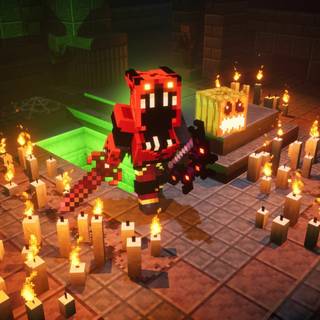 Minecraft Halloween PC wallpaper