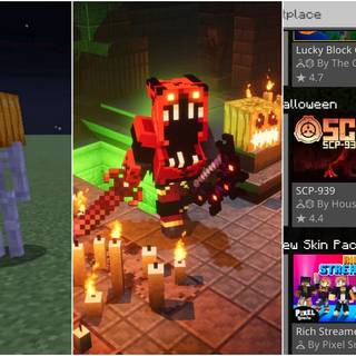 Minecraft Halloween PC wallpaper