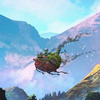 Howl's Moving Castle phone wallpaper