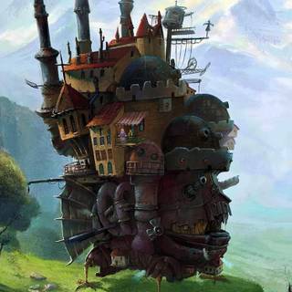 Howl's Moving Castle phone wallpaper